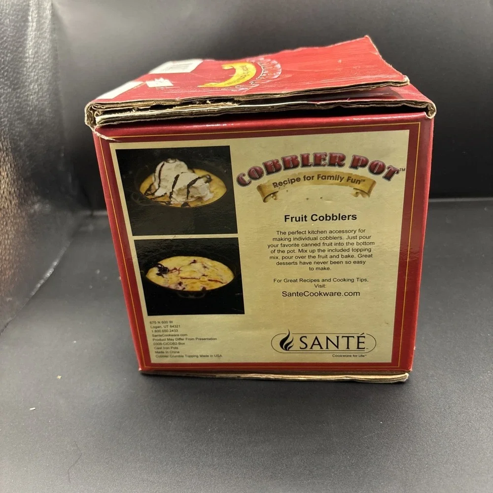 SANTE' Cobbler Pots Set Of Two 5 Inch Cast Iron Pots